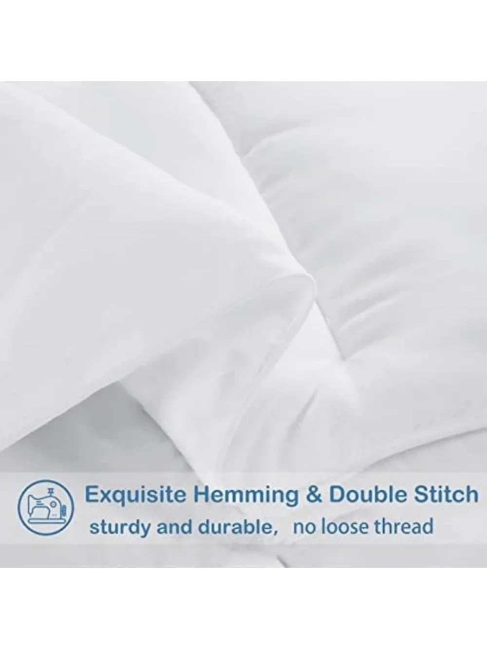 Cozy Queen Size Down Alternative Comforter - Soft, White, 88x88 Inches